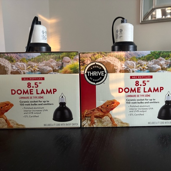 Thrive Black Dome Lamp for Reptiles Set of 2 - Picture 1 of 1